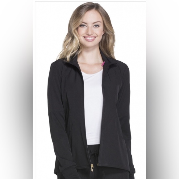 BNWOT HeartSoul Warm Up Scrub Jacket (BLACK) - Picture 2 of 5